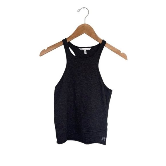 Victoria’s Secret Crop Tank Top High Neck‎ Wing Logo Grey Women's  Size Small - Picture 1 of 6